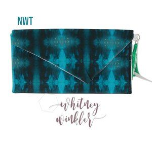 NWT Whitney Winkler Velvet Clutch in Midnight